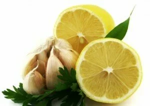Lemon with garlic